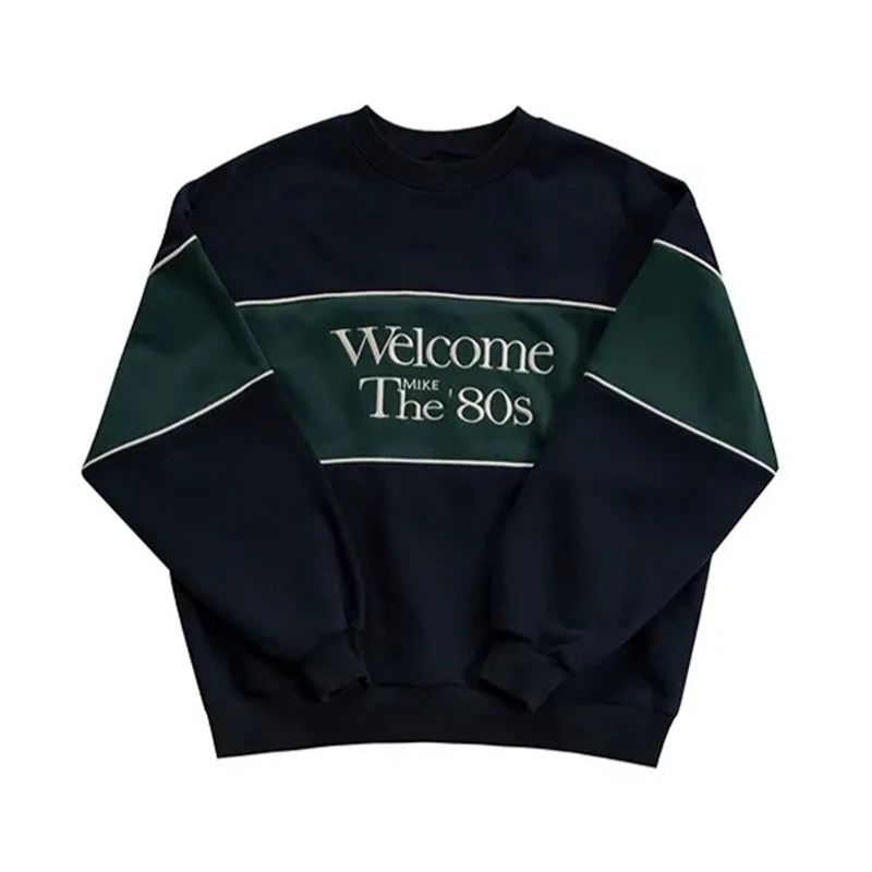 Maxine - sweat-shirt rétro avec inscription 'Welcome the 80s'