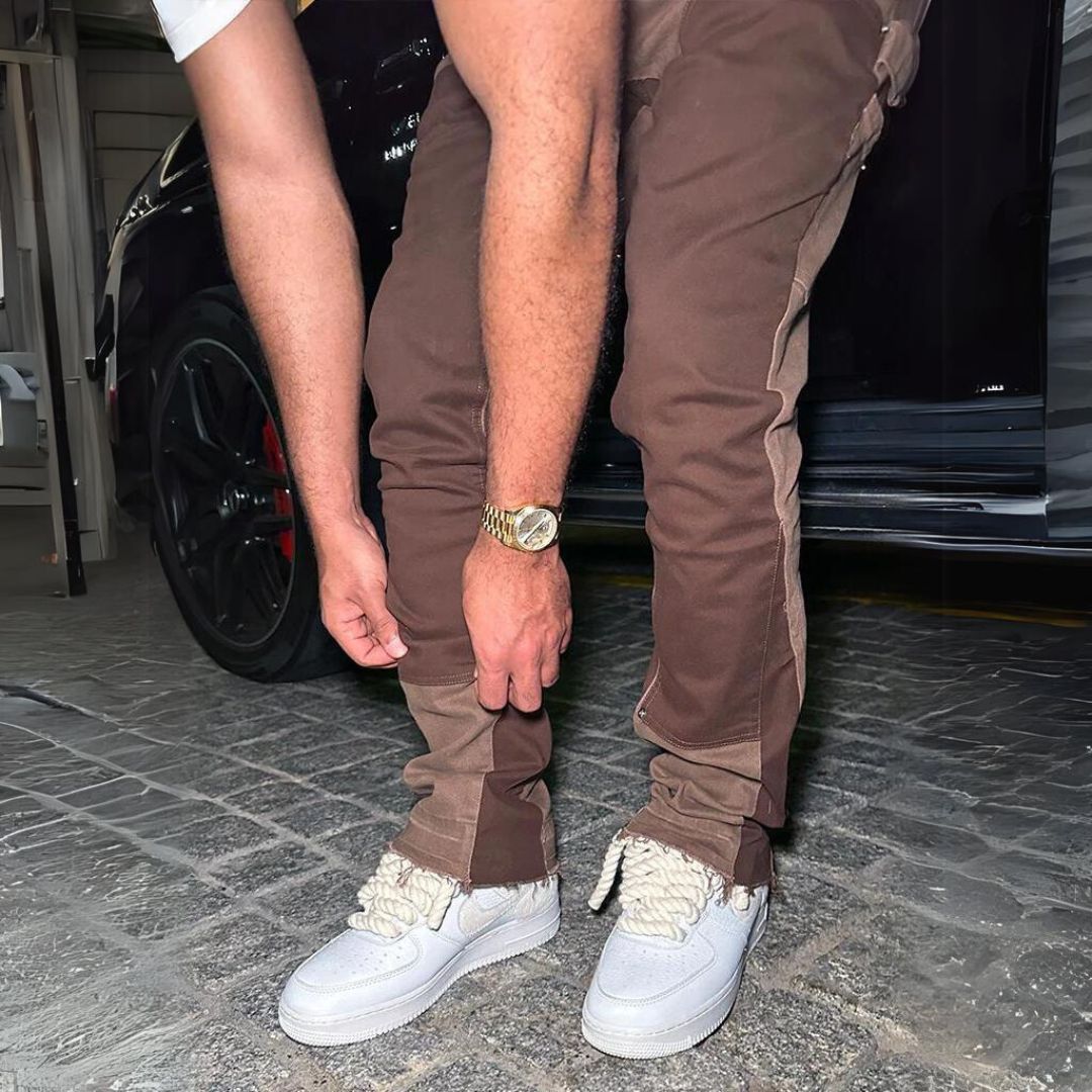 Liam - Jeans cargo slim avec détails boutons