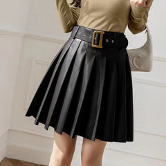 Clarissa - Mini-jupe plissée avec ceinture