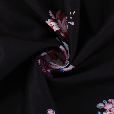 Felicity - Robe midi avec détails floraux et manches bouffantes