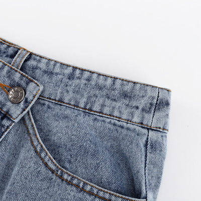 Gabriella - Moderne Jeans-Midirock mit Frontschlit