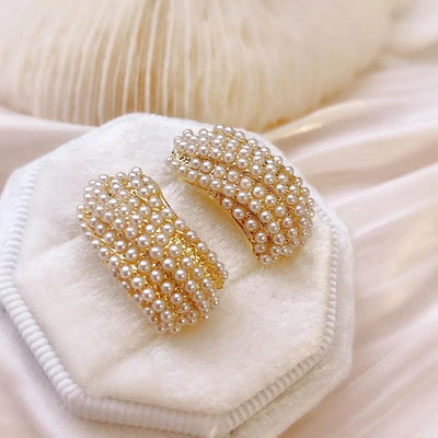 Aurelia - Boucles d'oreilles chics à décor de perles