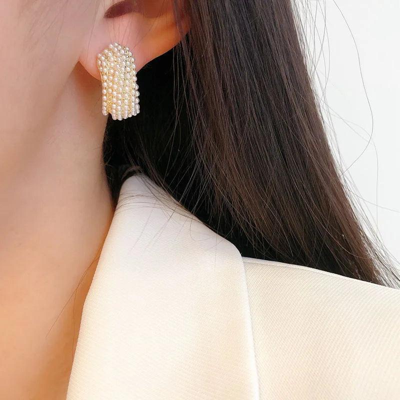 Aurelia - Boucles d'oreilles chics à décor de perles