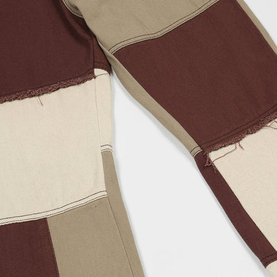 Kenton - Pantalon droit bicolore à empiècements