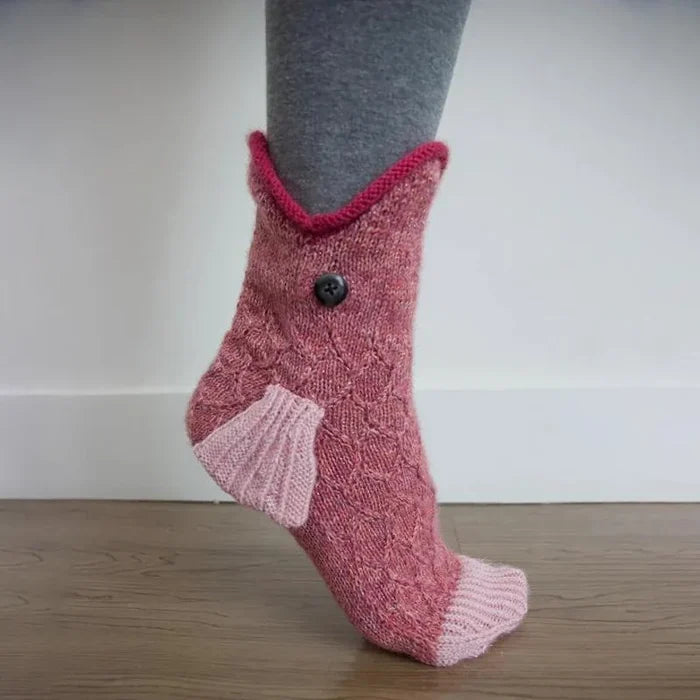 Janna - De jolies chaussettes tricotées avec des animaux