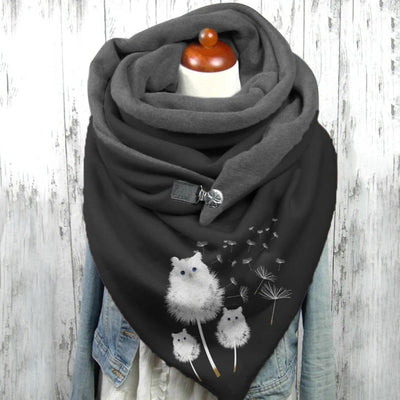 Rovela - Bonnet d'hiver chic avec combinaison pompon et écharpe tricotée