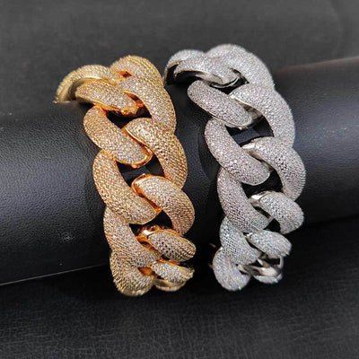 Midas - Ensemble bracelet chaîne pavé scintillant