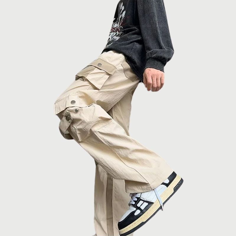 Evan - pantalon cargo avec panneaux contrastés
