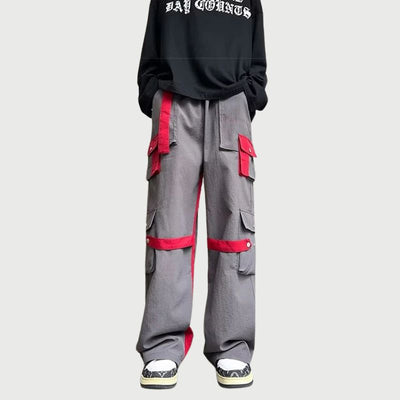 Evan - pantalon cargo avec panneaux contrastés