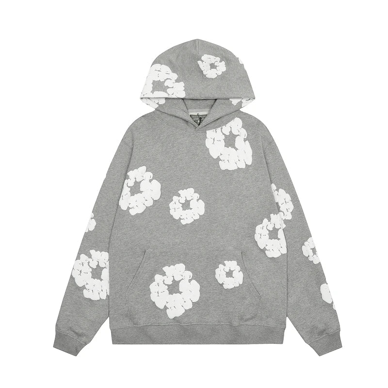 Bianca - Sweat à capuche douillet avec imprimé floral et poche spacieuse