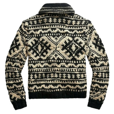 Declan - Pull tricoté nordique traditionnel avec zip